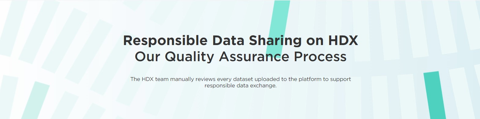 Responsible Data Sharing on HDX banner
